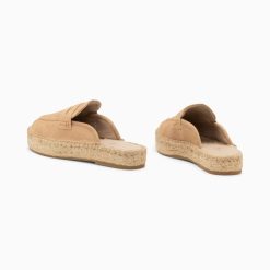 Vanessa Wu Sandales Plates | Mules Claudie Beiges A Semelle Espadrille