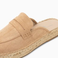 Vanessa Wu Sandales Plates | Mules Claudie Beiges A Semelle Espadrille