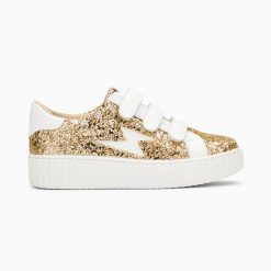 Vanessa Wu Sneakers | Baskets Eclair Marielle A Paillettes Or