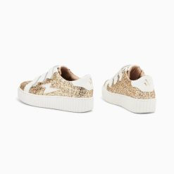 Vanessa Wu Sneakers | Baskets Eclair Marielle A Paillettes Or