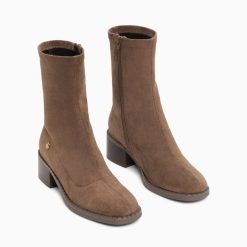 Vanessa Wu Bottines | Bottines Chaussettes Bobby Taupe