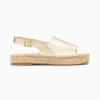 Vanessa Wu Sandales Plates | Sandales Marjolaine Or A Semelle Espadrille