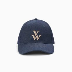 Vanessa Wu Chapeaux | Casquette Clem Denim A Monogramme Brode