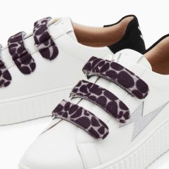 Vanessa Wu Sneakers | Baskets Eclair Thais Blanc Et Argent Paillete A Scratchs