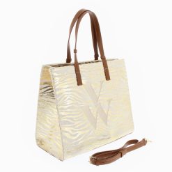 Vanessa Wu Sacs | Sac Cabas Monogramme Emilia Zebre Or