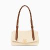 Vanessa Wu Sacs | Sac Baguette Isaline En Raphia Beige Clair A Anse Tressee