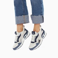 Vanessa Wu Sneakers | Baskets Flamme Arya Gris Et Bleu