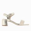 Vanessa Wu Sandales A Talon, Compensees | Sandales Veronica Or A Bride En Mesh Beige