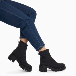 Vanessa Wu Bottines | Bottines Chelsea Valerie Noires A Talon Crante