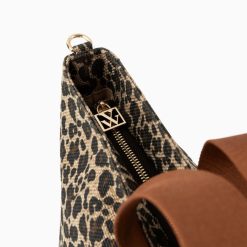 Vanessa Wu Sacs | Cabas Iris Leopard A Pochette Or