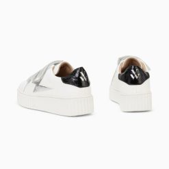 Vanessa Wu Sneakers | Baskets Eclair Marilou Blanc Et Argent A Scratchs