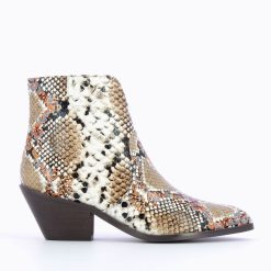 Vanessa Wu Bottines | Bottines Santiags Caroline Multicolores Effet Serpent