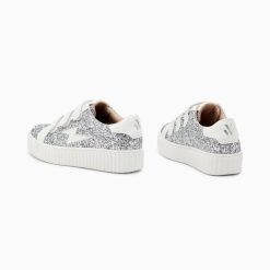 Vanessa Wu Sneakers | Baskets Eclair Marielle A Paillettes Argent