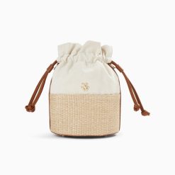 Vanessa Wu Sacs | Mini Panier Bourse Lilly Beige