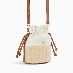 Vanessa Wu Sacs | Mini Panier Bourse Lilly Beige