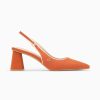 Vanessa Wu Escarpins | Escarpins Slingback Lara Orange A Bout Pointu