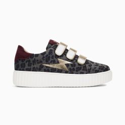 Vanessa Wu Sneakers | Baskets Eclair Maelle Leopard Et Or A Scratchs