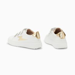 Vanessa Wu Sneakers | Baskets Eclair Fanny Blanc Et Or A Scratchs