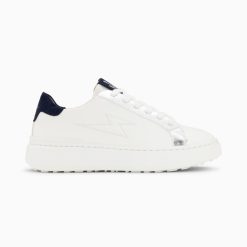 Vanessa Wu Sneakers | Baskets Eclair Romane Blanc Et Bleu A Lacets