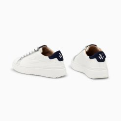 Vanessa Wu Sneakers | Baskets Eclair Romane Blanc Et Bleu A Lacets