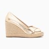 Vanessa Wu Sandales A Talon, Compensees | Sandales Compensees Peep-Toe Leonie Or