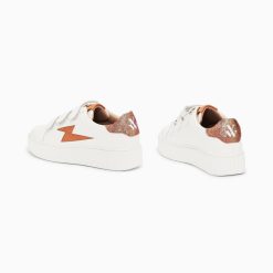 Vanessa Wu Sneakers | Baskets Eclair Joy Blanc Et Ocre A Lacets