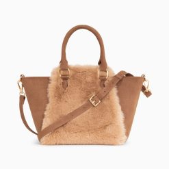 Vanessa Wu Sacs | Sac Trapeze Filippa Bi-Matiere Camel