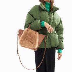 Vanessa Wu Sacs | Sac Trapeze Filippa Bi-Matiere Camel