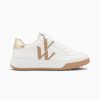 Vanessa Wu Sneakers | Baskets Monogramme Candice Blanc Et Beige