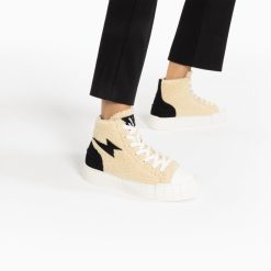 Vanessa Wu Sneakers | Baskets Eclair Alba Montantes Blanc Casse