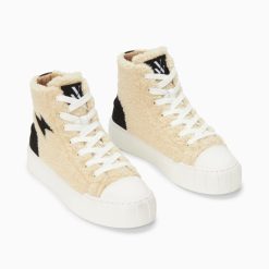 Vanessa Wu Sneakers | Baskets Eclair Alba Montantes Blanc Casse