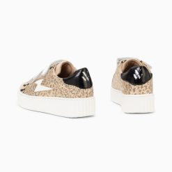 Vanessa Wu Sneakers | Baskets Eclair Scarlett Beiges A Imprime Leopard