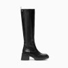 Vanessa Wu Bottes, Cuissardes | Bottes De Pluie Solaine Noires A Talon Crante