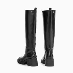 Vanessa Wu Bottes, Cuissardes | Bottes De Pluie Solaine Noires A Talon Crante