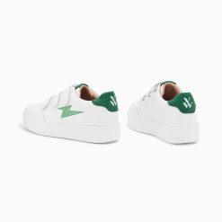 Vanessa Wu Sneakers | Baskets Eclair Damia Blanc Et Vert A Scratchs