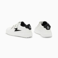 Vanessa Wu Sneakers | Baskets Eclair Fanny Blanc Et Noir A Scratchs