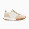 Vanessa Wu Sneakers | Baskets Eclair Paola Beige Et Or A Semelle Running