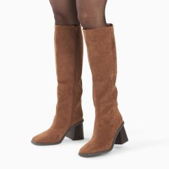 Vanessa Wu Bottes, Cuissardes | Bottes Rita Camel A Talon Trapeze