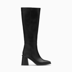 Vanessa Wu Bottes, Cuissardes | Bottes Rita Noires A Talon Trapeze