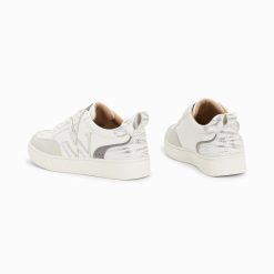 Vanessa Wu Sneakers | Baskets Monogramme Luna Blanc Et Argent