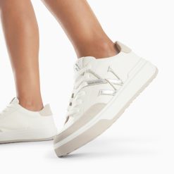 Vanessa Wu Sneakers | Baskets Monogramme Candice Blanc Et Gris