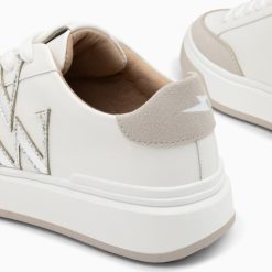 Vanessa Wu Sneakers | Baskets Monogramme Candice Blanc Et Gris