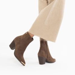 Vanessa Wu Bottines | Bottines Santiags Jenn Taupe A Talon