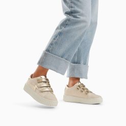 Vanessa Wu Sneakers | Baskets Eclair Summer Beige Et Or A Scratchs