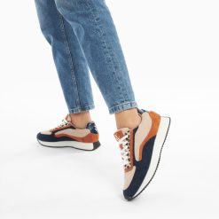 Vanessa Wu Sneakers | Baskets Pekka Bleu Nuit Et Beige A Semelle Running