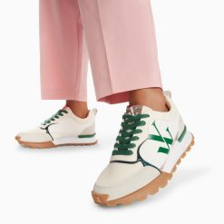 Vanessa Wu Sneakers | Baskets Monogramme Ombeline Vertes A Semelle Running