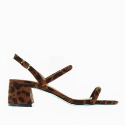 Vanessa Wu Sandales A Talon, Compensees | Sandales A Talon Minimalistes Romy Leopard