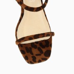 Vanessa Wu Sandales A Talon, Compensees | Sandales A Talon Minimalistes Romy Leopard