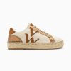 Vanessa Wu Sneakers | Baskets Monogramme Aurore Cafe Et Bronze A Semelle Espadrille