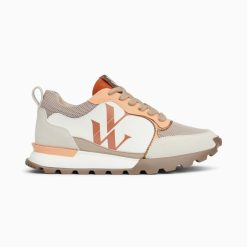 Vanessa Wu Sneakers | Baskets Monogramme Ombeline Orange A Semelle Running